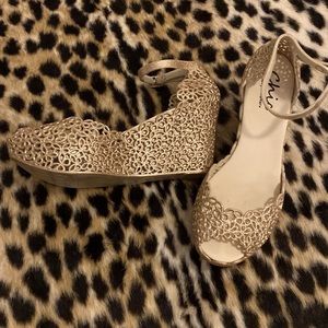 COPY - Lady Couture glitter wedges